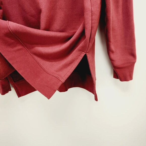 ATHLETA Maple Red turtle  Neck Sweatshirt Warm Pullover Size M - Picture 6 of 11